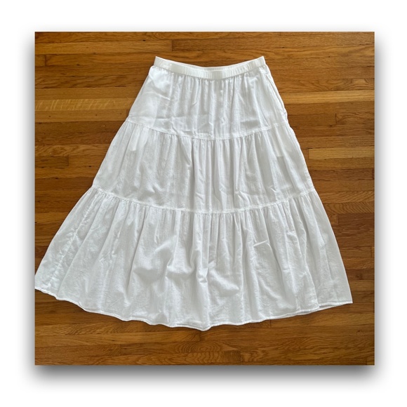 Uniqlo Dresses & Skirts - Uniqlo White Tiered Sheer Skirt • Large